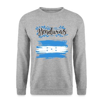 Honduras Flag Pride Gift - Unisex Sweatshirt - salt & pepper - Front - Alina (178cm) & Michal (187cm)