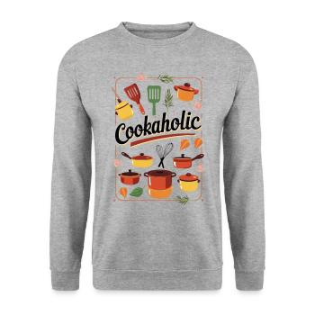 Cooking Eating Delicious Gift - Unisex Sweatshirt - salt & pepper - Front - Alina (178cm) & Michal (187cm)