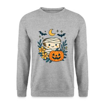 Halloween Toast Costume Gift - Unisex Sweatshirt - salt & pepper - Front - Alina (178cm) & Michal (187cm)