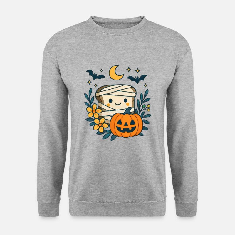 Halloween Toast Kostüm Geschenk - Unisex Pullover - Weißgrau meliert