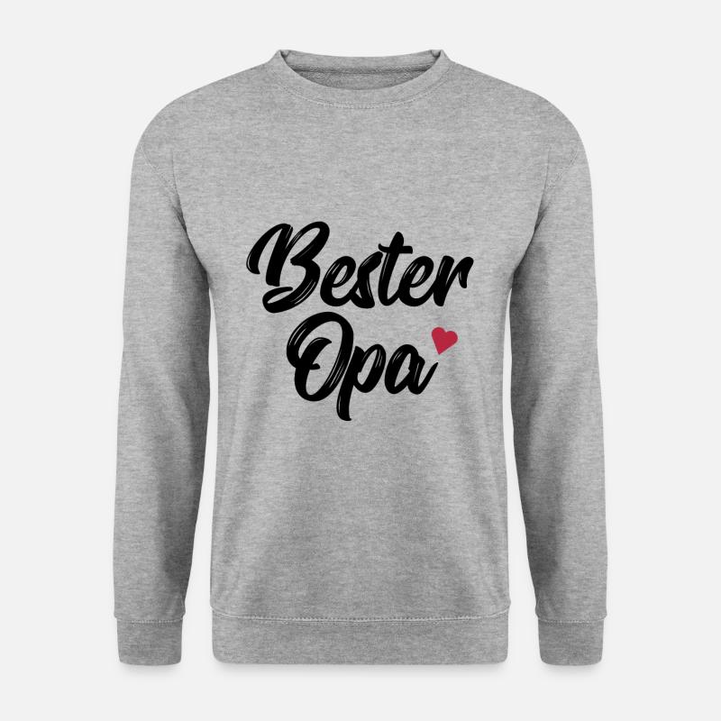 Bester Opa - Unisex Pullover - Weißgrau meliert