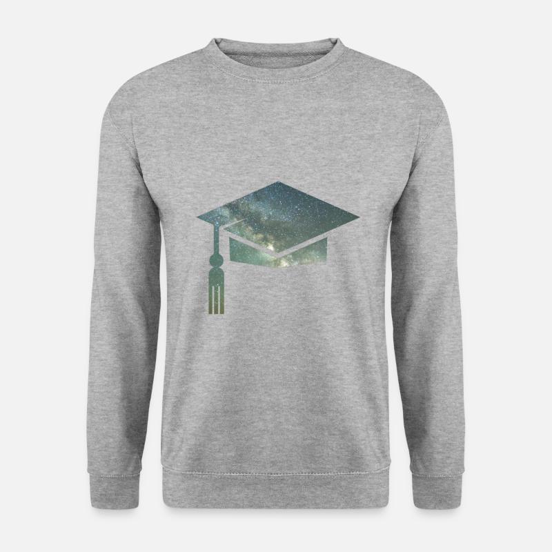 Mortarboard Doktorhut - Unisex Pullover - Weißgrau meliert