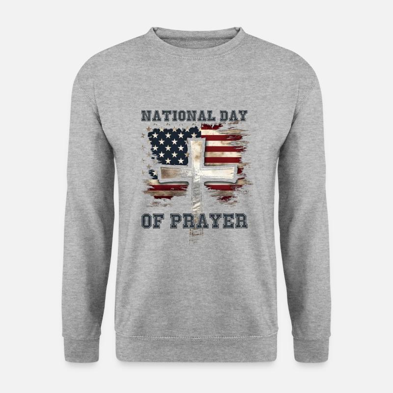 National Day Of Prayer - Unisex Pullover - Weißgrau meliert