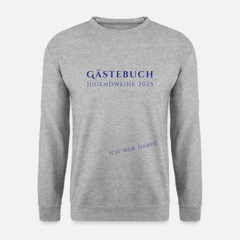 Jugendweihe 2025 - Unisex Pullover - Weißgrau meliert