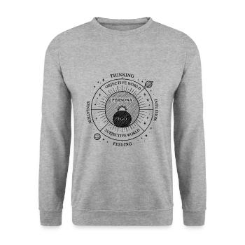 Carl Jung Psychology Chart – Persona & Ego - Unisex Sweatshirt - salt & pepper - Front - Alina (178cm) & Michal (187cm)
