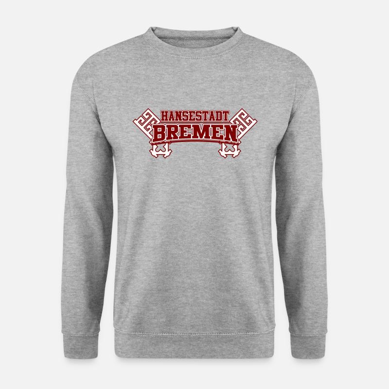 Hansestadt Bremen - Unisex Pullover - Weißgrau meliert