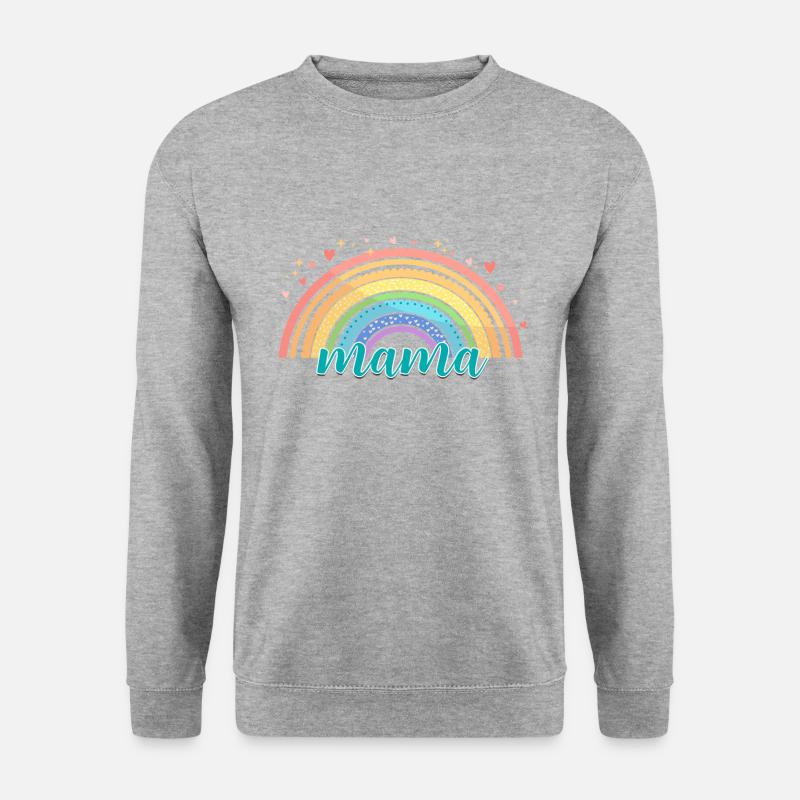 Regenbogen Mama - Unisex Pullover - Weißgrau meliert