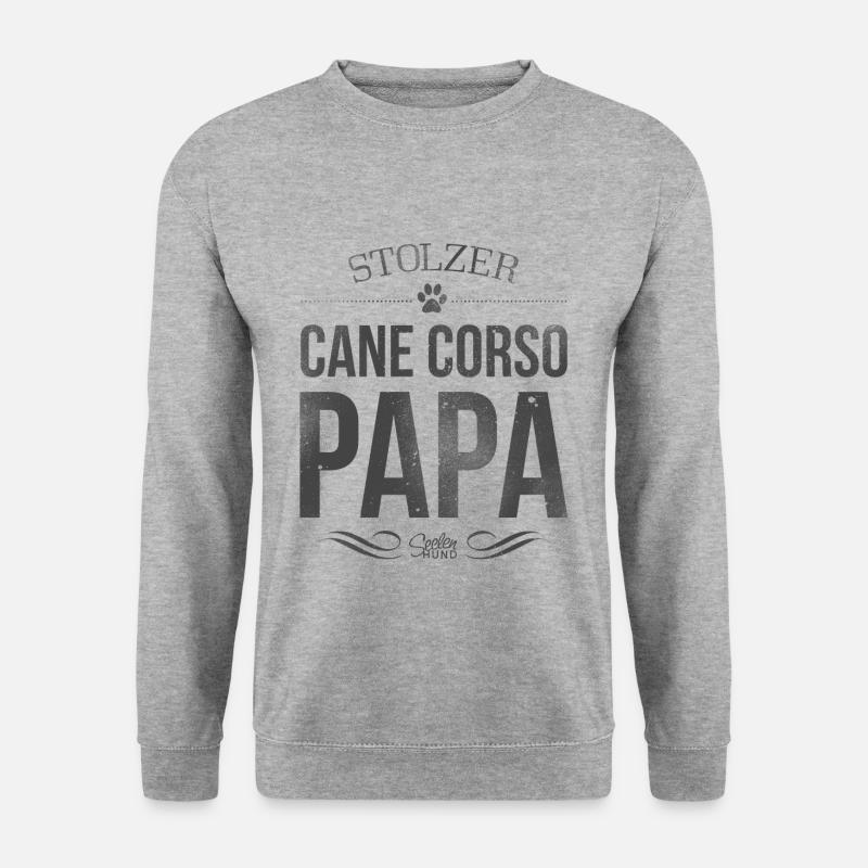 Stolzer Cane Corso Papa - Unisex Pullover - Weißgrau meliert