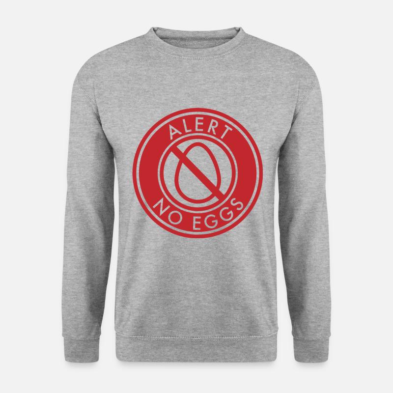 Ei-Alarm Geschenk Ei Eier - Unisex Pullover - Weißgrau meliert