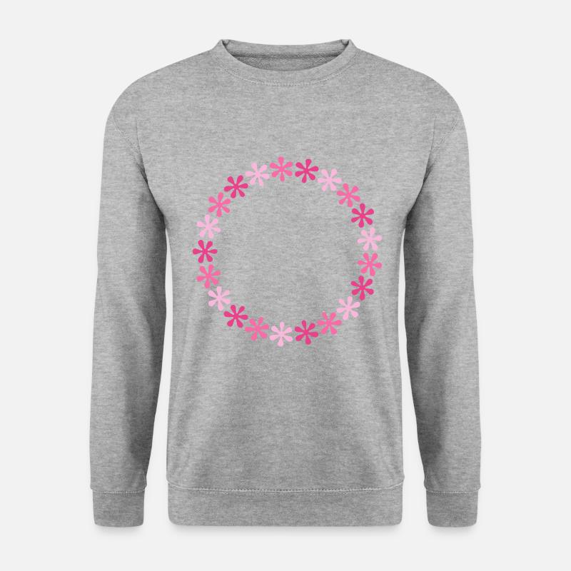 Pattern Frame Circle Flowers - Unisex Sweatshirt - salt & pepper