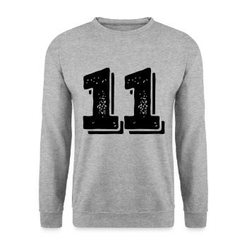 11 Nexa - Unisex Pullover - Weißgrau meliert - Vorne - Alina (178cm) & Michal (187cm)