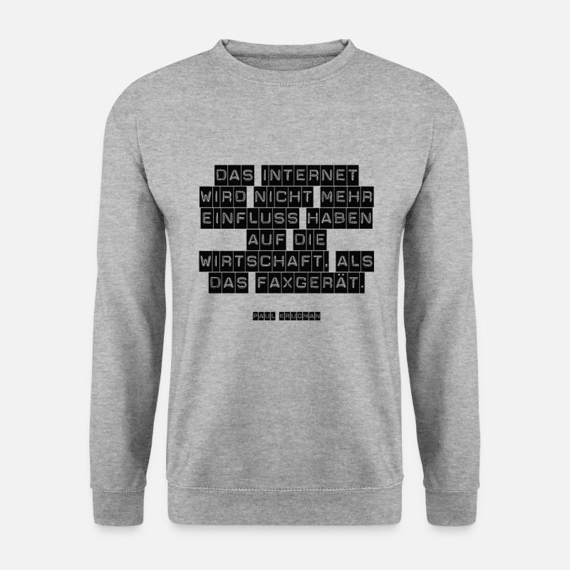 computer zitat gaming internet - Unisex Pullover - Weißgrau meliert