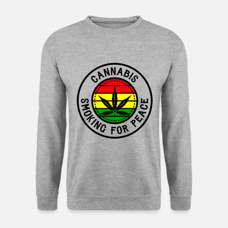 Cannabis - Unisex Pullover - Weißgrau meliert