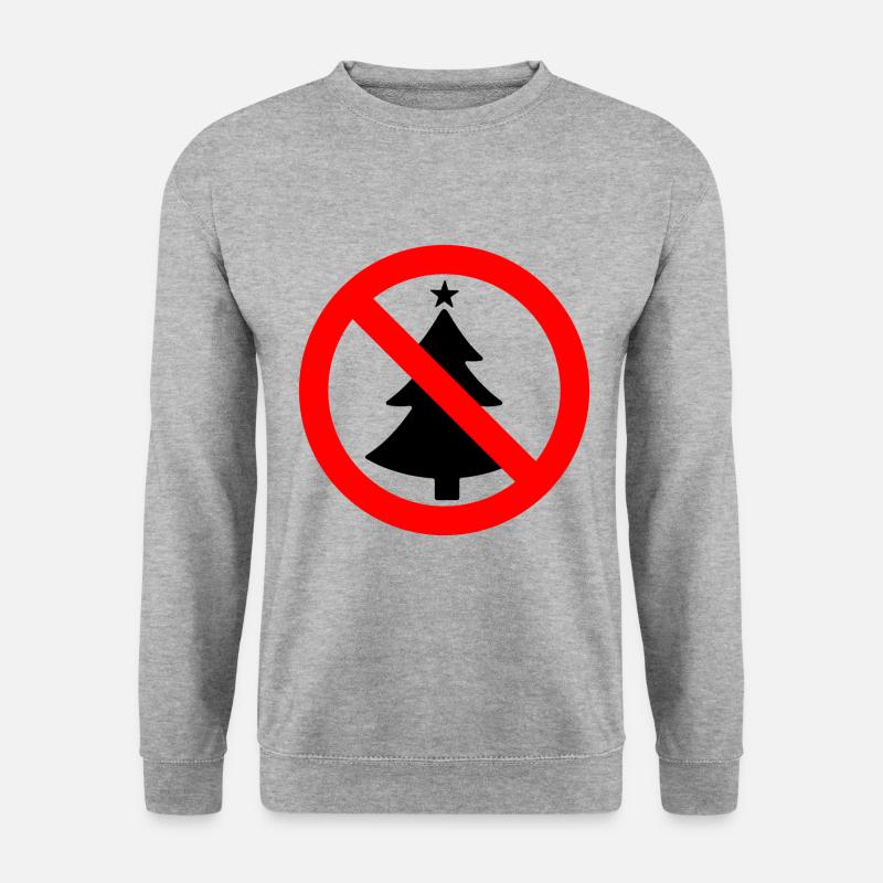Weihnachtsmuffel - Unisex Pullover - Weißgrau meliert