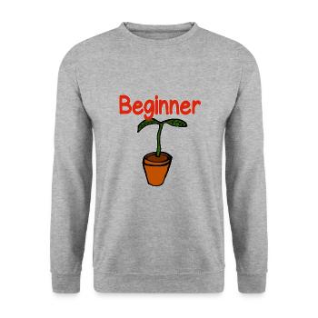 Plant Breeding Beginner Seedling Hobby Gardener - Unisex Sweatshirt - salt & pepper - Front - Alina (178cm) & Michal (187cm)