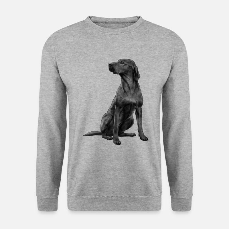 Sitting Rhodesian Ridgeback Dog - Unisex Sweatshirt - salt & pepper