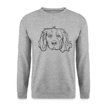 Strokes Welsh Springer Spaniel Dog - Unisex Sweatshirt - salt & pepper - Front - Alina (178cm) & Michal (187cm)