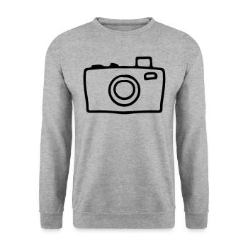 Camera Digital Camera Photographer Photography - Unisex Sweatshirt - salt & pepper - Front - Alina (178cm) & Michal (187cm)