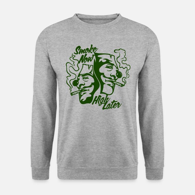 Unkraut Grafik - Unisex Pullover - Weißgrau meliert