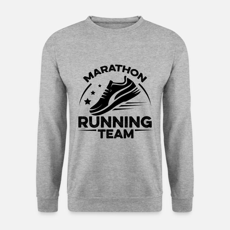 marathon running team - Unisex Pullover - Weißgrau meliert