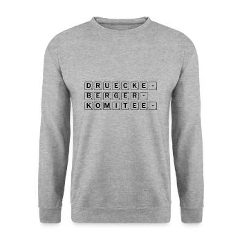 Drückebergerkomitee Betriebsrat - Unisex Pullover - Weißgrau meliert - Vorne - Alina (178cm) & Michal (187cm)