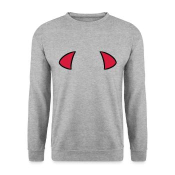 Ears devil ears oreilles diable - Unisex Sweatshirt - salt & pepper - Front - Alina (178cm) & Michal (187cm)