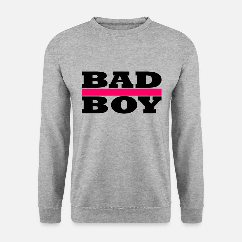 113210105 166417685 Bad Boy Cool Boy - Unisex Pullover - Weißgrau meliert