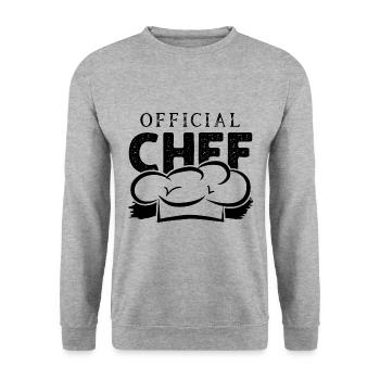 chef chef chef cook cooking - Unisex Sweatshirt - salt & pepper - Front - Alina (178cm) & Michal (187cm)