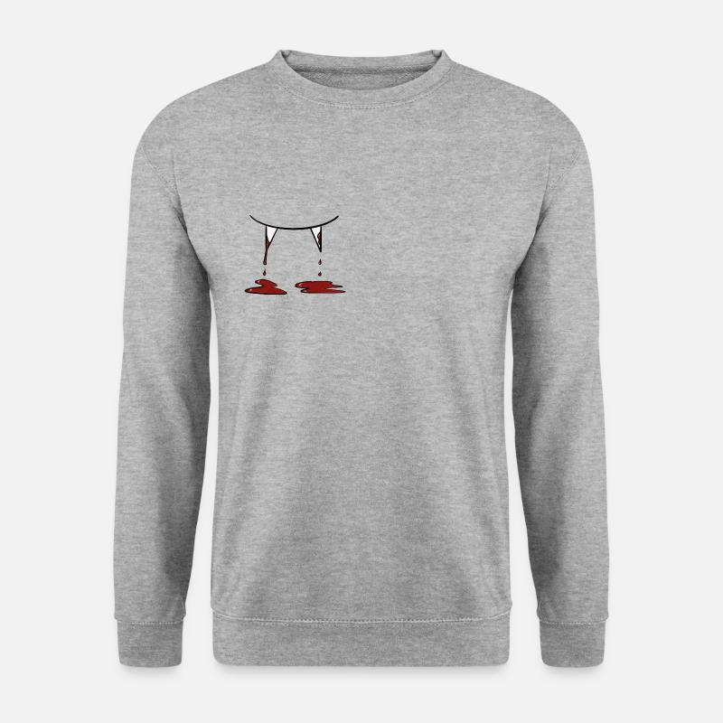 Vampirbiss - Unisex Pullover - Weißgrau meliert