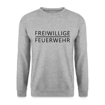 Freiwillige Feuerwehr - Unisex Pullover - Weißgrau meliert - Vorne - Alina (178cm) & Michal (187cm)