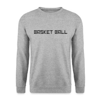 Basketball Tshirt - Unisex Sweatshirt - salt & pepper - Front - Alina (178cm) & Michal (187cm)