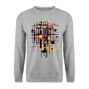 chantier de construction - Sweat-shirt Unisexe - gris chiné - Devant - Alina (178cm) & Michal (187cm)