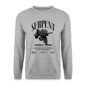 Green Tree Python Modern Reptile Keeper Streetwear - Sweat-shirt Unisexe - gris chiné - Devant - Alina (178cm) & Michal (187cm)