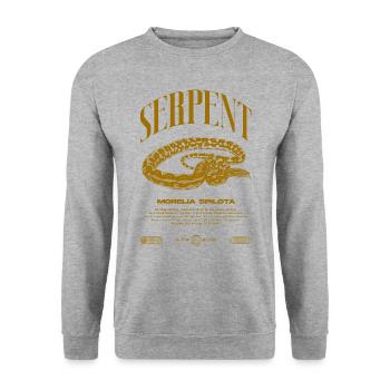 Carpet Python Modern Reptile Keeper Streetwear - Unisex Sweatshirt - salt & pepper - Front - Alina (178cm) & Michal (187cm)