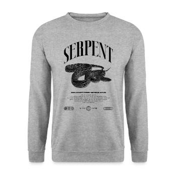 Python réticulé Reptile Keeper Streetwear - Sweat-shirt Unisexe - gris chiné - Devant - Alina (178cm) & Michal (187cm)