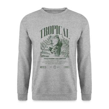 Rainette aux yeux rouges Amphibien de la forêt tropicale - Sweat-shirt Unisexe - gris chiné - Devant - Alina (178cm) & Michal (187cm)