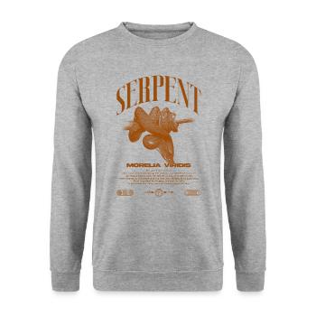 Green Tree Python Modern Reptile Keeper Streetwear - Sweat-shirt Unisexe - gris chiné - Devant - Alina (178cm) & Michal (187cm)