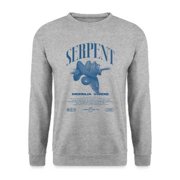 Green Tree Python Modern Reptile Keeper Streetwear - Sweat-shirt Unisexe - gris chiné - Devant - Alina (178cm) & Michal (187cm)
