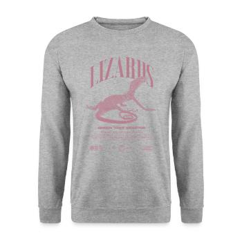 Moniteur d’arbre vert Streetwear gardien de lézard - Sweat-shirt Unisexe - gris chiné - Devant - Alina (178cm) & Michal (187cm)