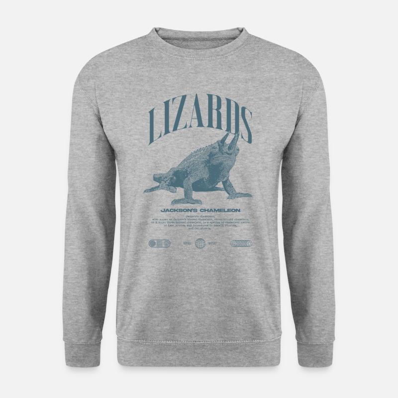 Jackson's Chameleon Streetwear Lizard Keeper - Unisex Sweatshirt - salt & pepper