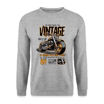 Motorradfahrer Motorrad Geburtstag Jahrgang 1971 - Unisex Pullover - Weißgrau meliert - Vorne - Alina (178cm) & Michal (187cm)