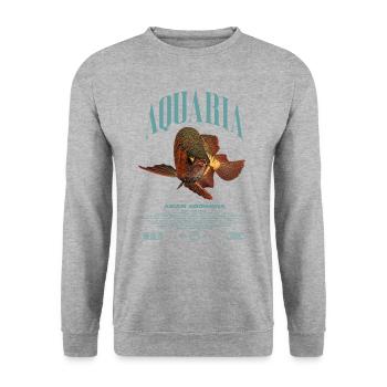 Asian Arowana Monster Fish Keeper Streetwear - Unisex Sweatshirt - salt & pepper - Front - Alina (178cm) & Michal (187cm)