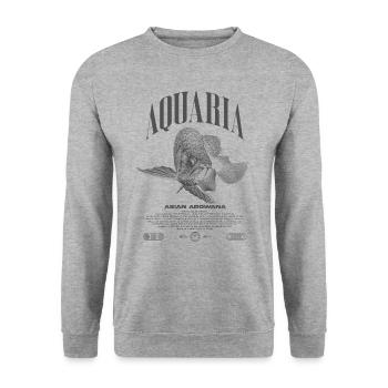 Asian Arowana Monster Fish Keeper Streetwear - Unisex Sweatshirt - salt & pepper - Front - Alina (178cm) & Michal (187cm)