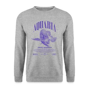 Asian Arowana Monster Fish Keeper Streetwear - Unisex Sweatshirt - salt & pepper - Front - Alina (178cm) & Michal (187cm)