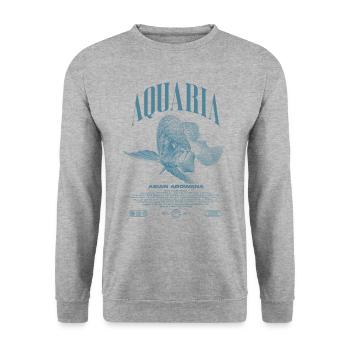 Asian Arowana Monster Fish Keeper Streetwear - Unisex Sweatshirt - salt & pepper - Front - Alina (178cm) & Michal (187cm)