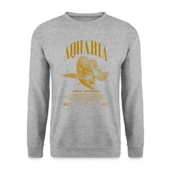 Asian Arowana Monster Fish Keeper Streetwear - Unisex Sweatshirt - salt & pepper - Front - Alina (178cm) & Michal (187cm)