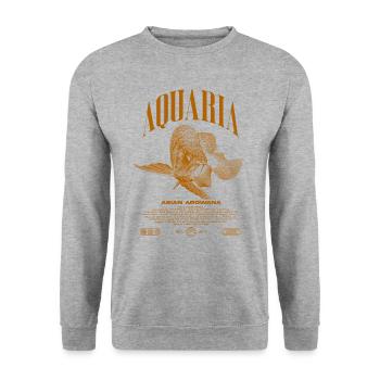 Asian Arowana Monster Fish Keeper Streetwear - Unisex Sweatshirt - salt & pepper - Front - Alina (178cm) & Michal (187cm)