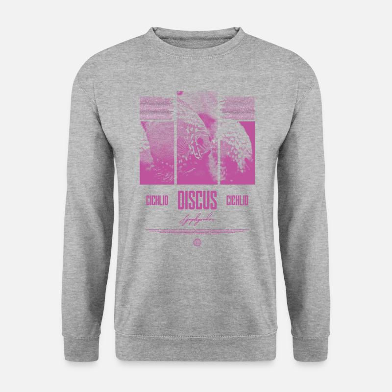 Discus Cichlidé Aquarium Fish Keeper - Sweat-shirt Unisexe - gris chiné