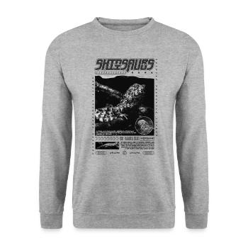 Crocodile chinois lézard Shinisaurus crocodilurus - Sweat-shirt Unisexe - gris chiné - Devant - Alina (178cm) & Michal (187cm)