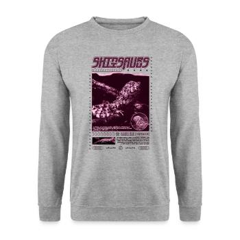 Crocodile chinois lézard Shinisaurus crocodilurus - Sweat-shirt Unisexe - gris chiné - Devant - Alina (178cm) & Michal (187cm)